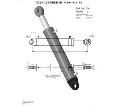 Гидроцилиндр ЦГ-80.50х400.17-01