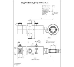 Гидроцилиндр ЦГ-80.56х210.31