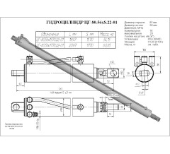 Гидроцилиндр ЦГ-80.56х1570.22-01