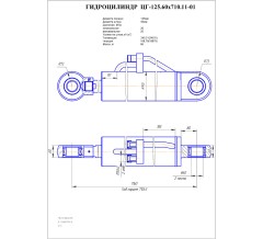 Гидроцилиндр ЦГ-125.60х710.11-01