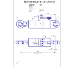 Гидроцилиндр ЦГ-125.60х710.11-03