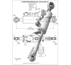 Гидроцилиндр ЦГ-125.63х100.11