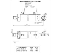 Гидроцилиндр ЦГ-125.63х1000.13