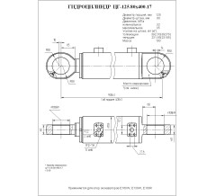 Гидроцилиндр ЦГ-125.80х400.17