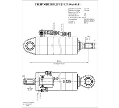 Гидроцилиндр ЦГ-125.80х640.11