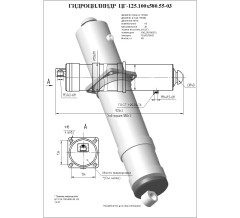 Гидроцилиндр ЦГ-125.100х580.55-03