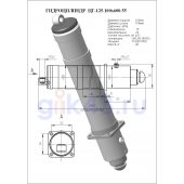 Гидроцилиндр ЦГ-125.100х600.55