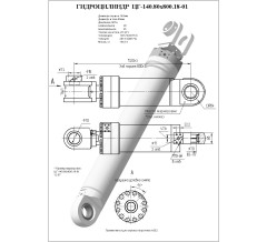 Гидроцилиндр ЦГ-140.80х800.18-01
