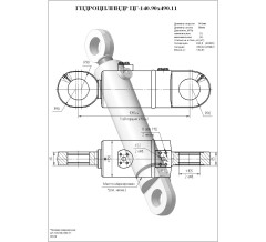 Гидроцилиндр ЦГ-140.90х490.11