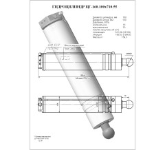 Гидроцилиндр ЦГ-160.100х710.55