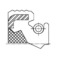 Сальник 24,5-34,7-5,8/7,8 GNB3 HNBR