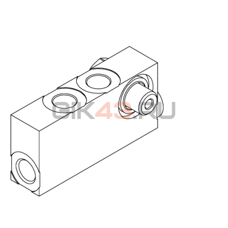 Гидрозамок двусторонний POC-2-BR 3/8'' 14M02F013M03X Гидрозамок двусторонний POC-2-BR 3/8'' 14M02F013M03X