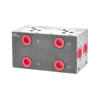 Плита монтажная HSDZVB10P-2-B-C G3/4 (2-местная, с клапаном до 315бар)