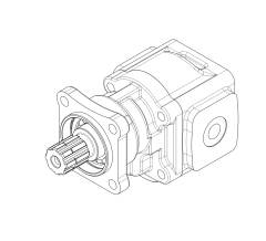 Насос шестеренный GHD1-13B-I01D18-CG03G03G03G03-NP.V1H4