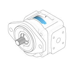 Насос шестеренный GHD1-20L-S03D13-SS11S11-NP.V1H4