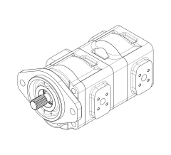 Насос шестеренный GHD1-24/16L-S03D13-SH10H06/H10H06-NP.V1H4