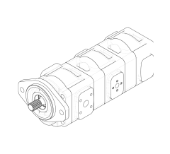 Насос шестеренный GHD1-25/15/10L-S03D13-SH10H09/K02K01/K02K01-NP.V1H4