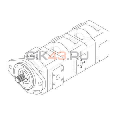 Насос шестеренный GHD1-25/15/10L-S03D13-SH10H09/K02K01/K02K01-NP.V1H4