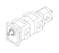 Насос шестеренный GHD1-29/29/T3-10L-R11C11-SK04K03/K04K03/K01K01-N009P.V1H4