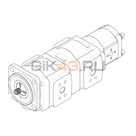 Насос шестеренный GHD1-31/31/T3-8R-S05D04-SE04E02/E04E02/K01K01-N038P.V1H4