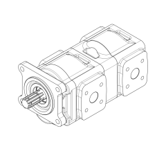 Насос шестеренный GHD1-32/32L-B01D20-SS11S11/S11S11-NP.V1H4