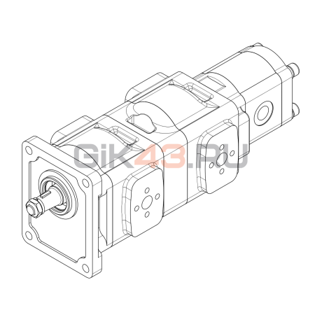 Насос шестеренный GHD1-34/34/T3-11L-R11C11-SK04K03/K04K03/G03G03-N038P.V1H4 Насос шестеренный GHD1-34/34/T3-11L-R11C11-SK04K03/K04K03/G03G03-N038P.V1H4