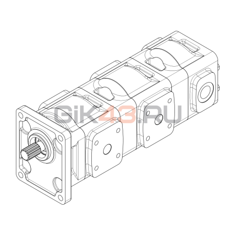 Насос шестеренный GHD1-36/36/13L-R11D13-SS09S08/S09S08/G04G04-NP.V1H4 Насос шестеренный GHD1-36/36/13L-R11D13-SS09S08/S09S08/G04G04-NP.V1H4