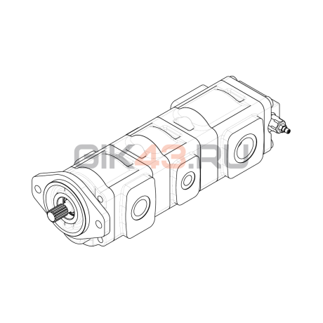 Насос шестеренный GHD1-38/12/61R-S03D13-SG05G04/G03G03/G06G05-N039P.V1H4