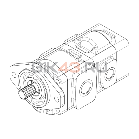 Насос шестеренный GHD1-38/15B-S03D15-SG05G05/G04G04-NP.V1H4