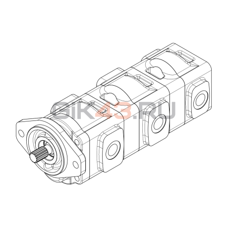 Насос шестеренный GHD1-38/24/10L-S03D13-SG05G04/NG04/G04G04-NP.V1H4 Насос шестеренный GHD1-38/24/10L-S03D13-SG05G04/NG04/G04G04-NP.V1H4