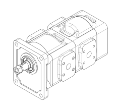Насос шестеренный GHD1-38/27L-R11C11-SH10H09/H10H09-NP.V1H4