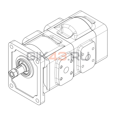 Насос шестеренный GHD1-38/27R-R11C11-SH10H09/H10H09-NP.V1H4 Насос шестеренный GHD1-38/27R-R11C11-SH10H09/H10H09-NP.V1H4