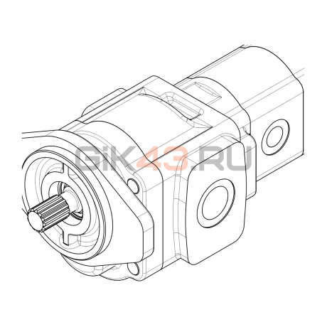 Насос шестеренный GHD1-38/T3-12L-S03D13-SG05G04/G03G03-NP.V1H4