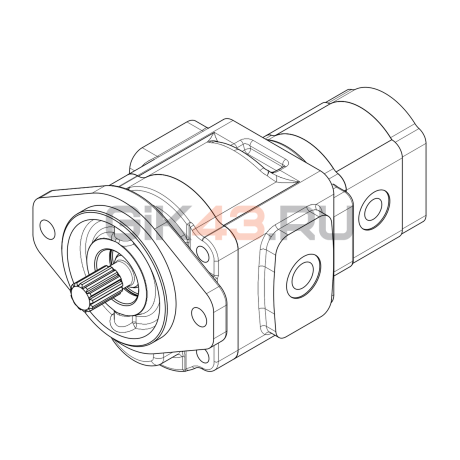 Насос шестеренный GHD1-39/T3-6R-S03D13-SM09M07/M05M03-NP.V1H4