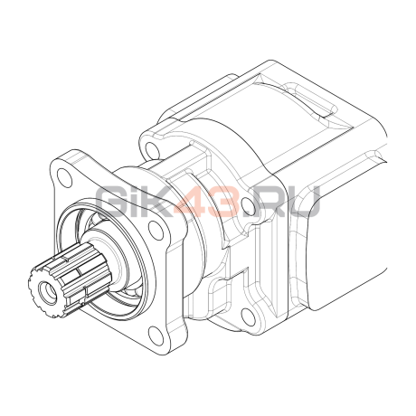 Насос шестеренный GHD1-40B-I01D18-CG04G04G04G04-NP.V1H4