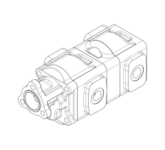Насос шестеренный GHD1-40/28L-U01D17-SG05G05/G04G04-NP.V1H4