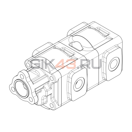 Насос шестеренный GHD1-40/28R-U01D17-SG05G05/G04G04-NP.V1H4