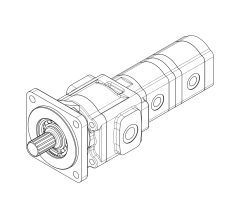 Насос шестеренный GHD1-40/T3-10/10L-S04D14-SG05G04/G04G03/G04G03-NP.V1H4