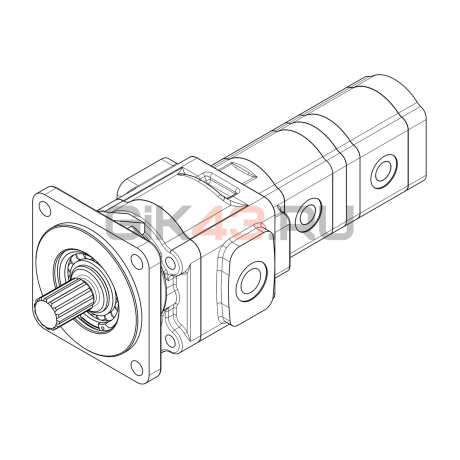 Насос шестеренный GHD1-40/T3-10/10L-S04D14-SG05G04/G04G03/G04G03-NP.V1H4