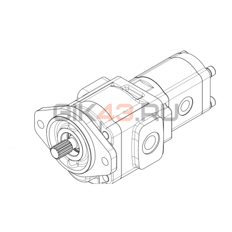 Насос шестеренный GHD1-43/T3-19R-S03D13-SG05G04/G04G03-NP.V1H4 Насос шестеренный GHD1-43/T3-19R-S03D13-SG05G04/G04G03-NP.V1H4