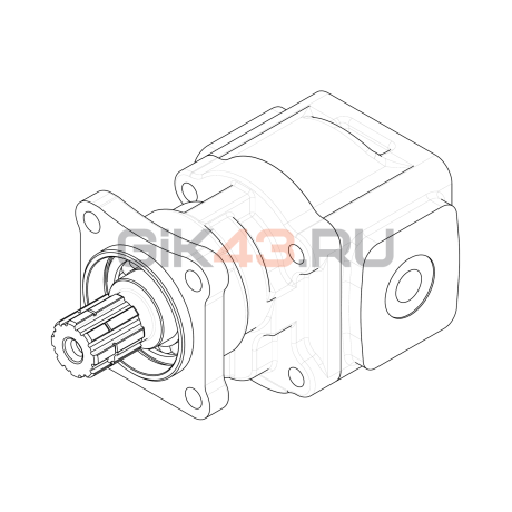 Насос шестеренный GHD1-45B-I01D18-CG04G04G04G04-NP.V1H4