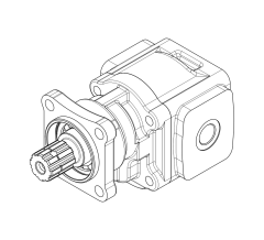 Насос шестеренный GHD1-45L-I01D18-CG04G04G04-NP.V1H4