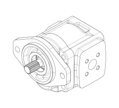 Насос шестеренный GHD1-45R-S03D13-SH11H08-NP.V1H4