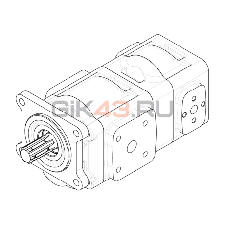 Насос шестеренный GHD1-51/10R-B01D20-SS09S08/K07K07-N009P.V1H4 Насос шестеренный GHD1-51/10R-B01D20-SS09S08/K07K07-N009P.V1H4