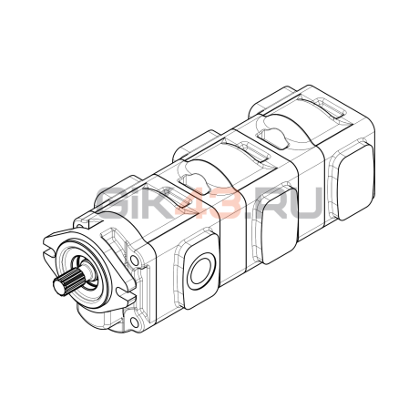 Насос шестеренный GHD1-51/25/14L-S02D13-SG05G05/G05G04/NG04-NP.V1H4