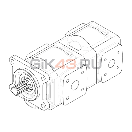 Насос шестеренный GHD1-51/32L-B01D20-SS09S08/S11S10-V009P.V1H4 Насос шестеренный GHD1-51/32L-B01D20-SS09S08/S11S10-V009P.V1H4
