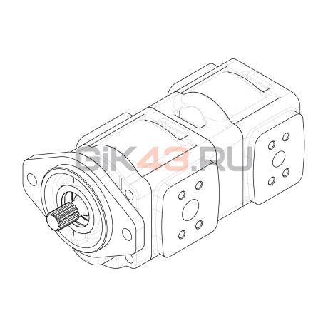 Насос шестеренный GHD1-51/32R-S03D13-SE05E03/E04E02-NP.V1H4