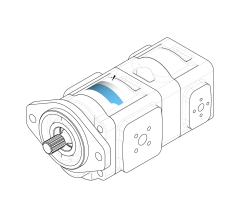 Насос шестеренный GHD1-55/12L-S03D13-SH11H06/H06H07-NP.V1H4