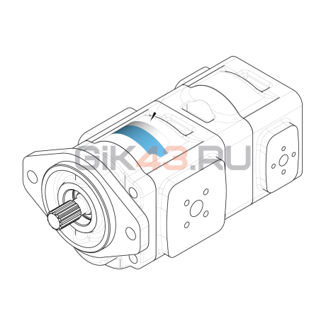 Насос шестеренный GHD1-55/12L-S03D13-SH11H06/H06H07-NP.V1H4