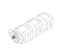 Насос шестеренный GHD1-55/32/32L-S03D13-SE05E04/E04E03/E04E03-NP.V1H4